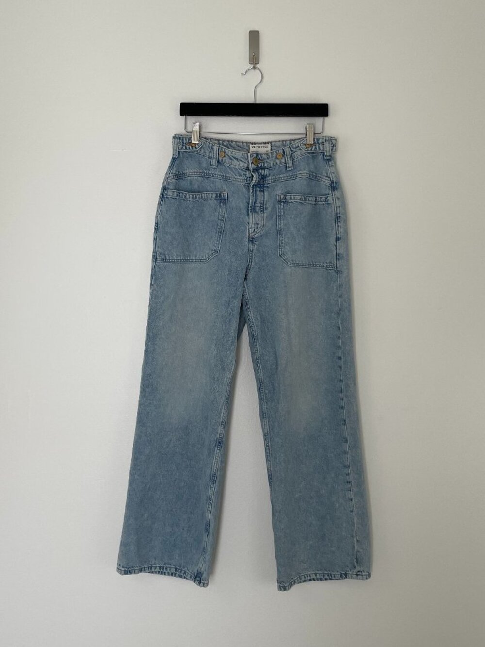 Free People We The Free Palmer Cuffed Baggy Wide Leg Jeans Size 29